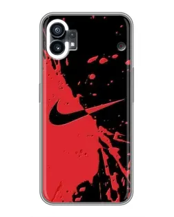 Чехол для TCL NxtPaper 70 Pro с картинкой «Красные брызги Nike»