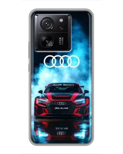 Чехол для TCL P80 Ultra с картинкой «Audi Sport — неон»