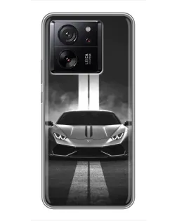 Чехол для TCL P80 Ultra с картинкой «Lamborghini симметрия дорог»