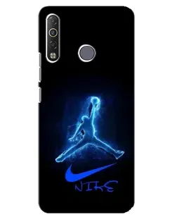 Чехол для TECNO Camon 12 Air CC6 с картинкой «Jordan Neon Blue»