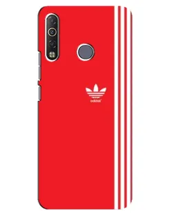 Чехол для TECNO Camon 12 Air CC6 с картинкой «Красный минимализм Adidas»