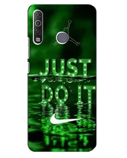 Чехол для TECNO Camon 12 Air CC6 с картинкой «Зеленый неоновый Nike»