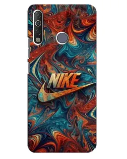 Чехол для TECNO Camon 12 Air CC6 с картинкой «Nike в абстракции»