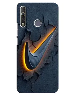 Чехол для TECNO Camon 12 Air CC6 с картинкой «Объемный логотип Найк»