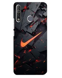 Чехол для TECNO Camon 12 Air CC6 с картинкой «Nike — эффект разломов»