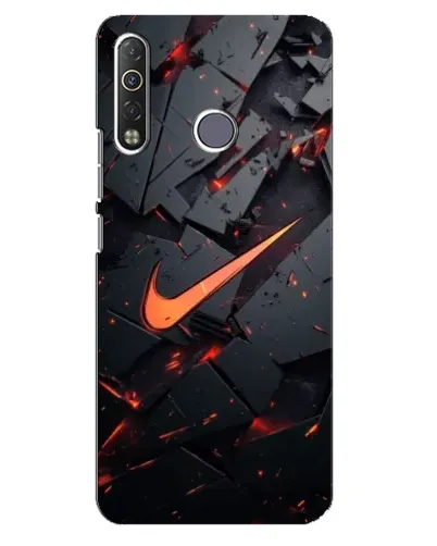 Чехол для TECNO Camon 12 Air CC6 с картинкой «Nike — эффект разломов» Чехол для TECNO Camon 12 Air CC6 с картинкой «Nike — эффект разломов»