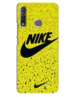Чехол для TECNO Camon 12 Air CC6 с картинкой «Желтый текстурный Nike»