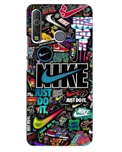 Чохол для TECNO Camon 12 Air CC6 з картинкою «Яскравий колаж Nike»