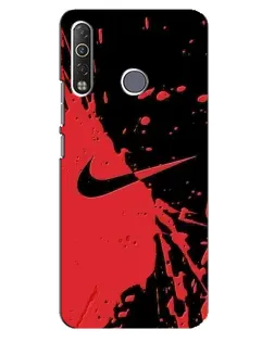 Чохол для TECNO Camon 12 Air CC6 з картинкою «Червоні бризки Nike»
