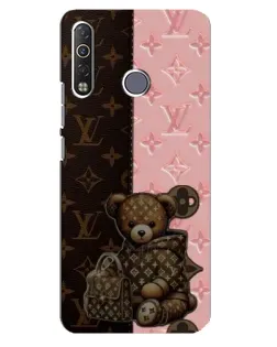 Чехол для TECNO Camon 12 Air CC6 с картинкой «Мишка в стиле LV»