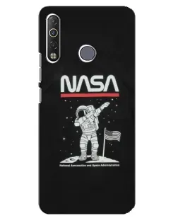Чехол для TECNO Camon 12 Air CC6 с картинкой «NASA — шагаем по Луне»
