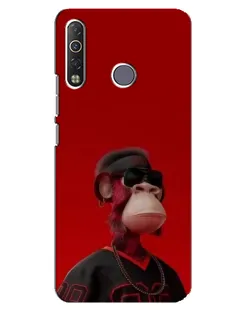 Чехол для TECNO Camon 12 Air CC6 с картинкой «Bored Ape в красном»