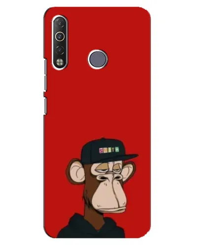 Чехол для TECNO Camon 12 Air CC6 с картинкой «Bored Ape — красный фон» Чехол для TECNO Camon 12 Air CC6 с картинкой «Bored Ape — красный фон»