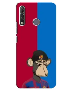 Чехол для TECNO Camon 12 Air CC6 с картинкой «Bored Ape — фанат Барсы»