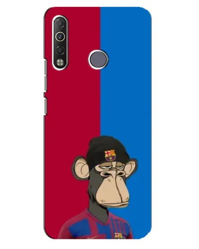Чехол для TECNO Camon 12 Air CC6 с картинкой «Bored Ape — фанат Барсы» Чехол для TECNO Camon 12 Air CC6 с картинкой «Bored Ape — фанат Барсы»