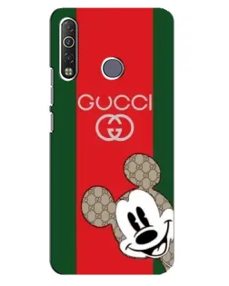 Чехол для TECNO Camon 12 Air CC6 с картинкой «Gucci — полосы и Микки»