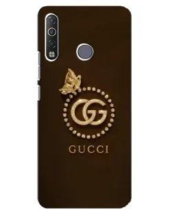 Чехол для TECNO Camon 12 Air CC6 с картинкой «Gucci — золотая бабочка»