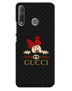Чехол для TECNO Camon 12 Air CC6 с картинкой «Минни Маус Gucci — черный»