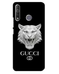 Чехол для TECNO Camon 12 Air CC6 с картинкой «Gucci — серебряный лев»