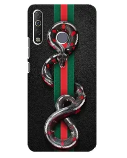 Чехол для TECNO Camon 12 Air CC6 с картинкой «Gucci — змея на полосе»