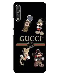 Чехол для TECNO Camon 12 Air CC6 с картинкой «Gucci — герои Disney и монограмма»