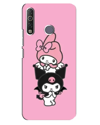 Чехол для TECNO Camon 12 Air CC6 с картинкой «Трио My Melody и Kuromi» Чехол для TECNO Camon 12 Air CC6 с картинкой «Трио My Melody и Kuromi»