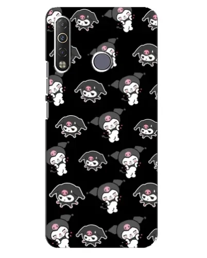 Чехол для TECNO Camon 12 Air CC6 с картинкой «Черный паттерн Kuromi» Чехол для TECNO Camon 12 Air CC6 с картинкой «Черный паттерн Kuromi»