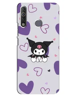 Чехол для TECNO Camon 12 Air CC6 с картинкой «Kuromi и лавандовые сердца»
