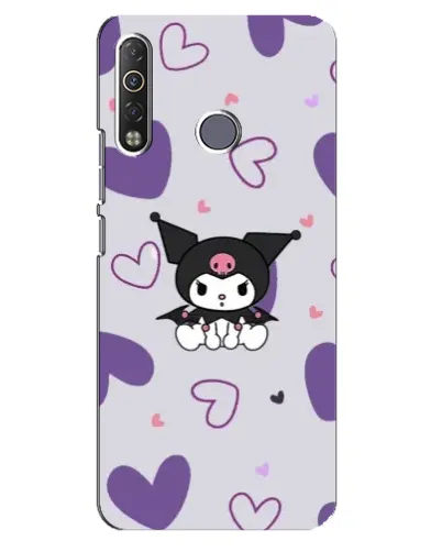 Чехол для TECNO Camon 12 Air CC6 с картинкой «Kuromi и лавандовые сердца» Чехол для TECNO Camon 12 Air CC6 с картинкой «Kuromi и лавандовые сердца»