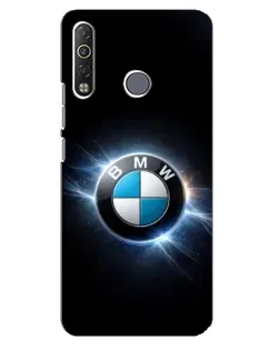 Чехол для TECNO Camon 12 Air CC6 с картинкой «BMW — неоновое сияние»