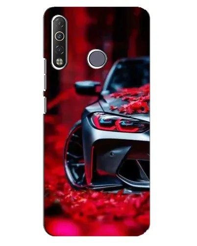Чехол для TECNO Camon 12 Air CC6 с картинкой «Спортивная BMW и цветы» Чехол для TECNO Camon 12 Air CC6 с картинкой «Спортивная BMW и цветы»