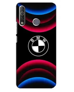 Чехол для TECNO Camon 12 Air CC6 с картинкой «Логотип BMW и неоновые дуги»