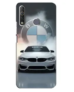 Чохол для TECNO Camon 12 Air CC6 з картинкою «BMW в білому диму»