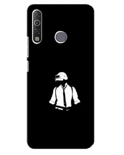 Чехол для TECNO Camon 12 Air CC6 с картинкой «PUBG — белый шлем»