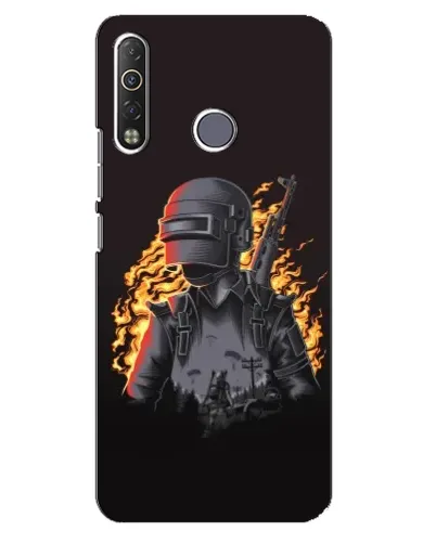 Чехол для TECNO Camon 12 Air CC6 с картинкой «PUBG — огненный силуэт» Чехол для TECNO Camon 12 Air CC6 с картинкой «PUBG — огненный силуэт»