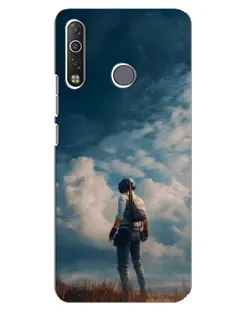 Чехол для TECNO Camon 12 Air CC6 с картинкой «Герой PUBG на скале»