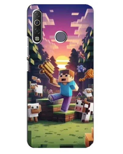 Чехол для TECNO Camon 12 Air CC6 с картинкой «Стив на ферме» Чехол для TECNO Camon 12 Air CC6 с картинкой «Стив на ферме»