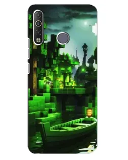 Чехол для TECNO Camon 12 Air CC6 с картинкой «Minecraft лесной пейзаж»