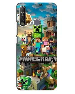 Чехол для TECNO Camon 12 Air CC6 с картинкой «Замок Minecraft»