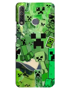 Чехол для TECNO Camon 12 Air CC6 с картинкой «Криперы Minecraft»