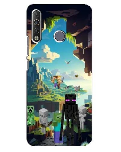 Чехол для TECNO Camon 12 Air CC6 с картинкой «Эндермен в лесу» Чехол для TECNO Camon 12 Air CC6 с картинкой «Эндермен в лесу»