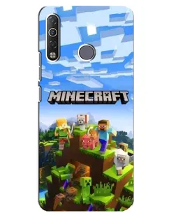 Чехол для TECNO Camon 12 Air CC6 с картинкой «Minecraft классический мир»