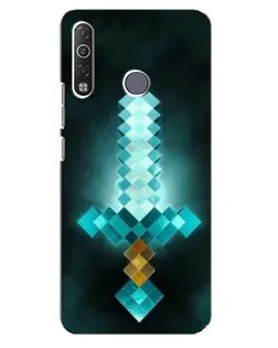 Чехол для TECNO Camon 12 Air CC6 с картинкой «Алмазный меч неон»
