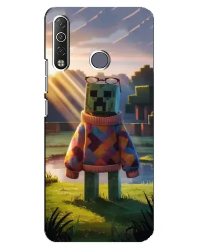 Чехол для TECNO Camon 12 Air CC6 с картинкой «Крипер в свитере» Чехол для TECNO Camon 12 Air CC6 с картинкой «Крипер в свитере»