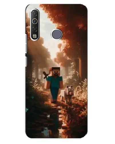 Чехол для TECNO Camon 12 Air CC6 с картинкой «Стив в лесу» Чехол для TECNO Camon 12 Air CC6 с картинкой «Стив в лесу»