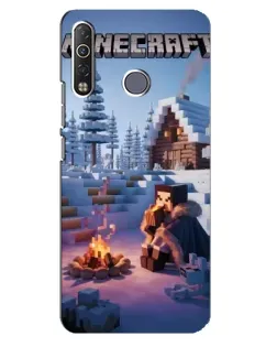 Чехол для TECNO Camon 12 Air CC6 с картинкой «Зимний Minecraft»