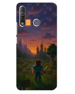 Чехол для TECNO Camon 12 Air CC6 с картинкой «Стив у башни»