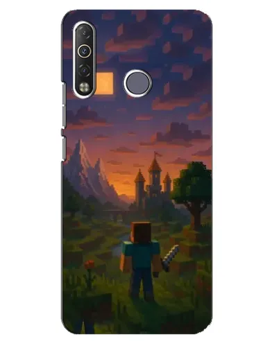 Чехол для TECNO Camon 12 Air CC6 с картинкой «Стив у башни» Чехол для TECNO Camon 12 Air CC6 с картинкой «Стив у башни»