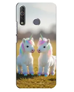 Чехол для TECNO Camon 12 Air CC6 с картинкой «Пара единорогов»