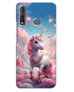 Чехол для TECNO Camon 12 Air CC6 с картинкой «Единорог среди облаков»